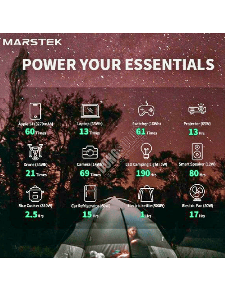 MARSTEK S1000P-S Portable Power Station | 1000W 1021Wh