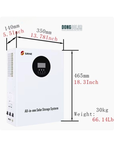 SRNE 1.5kW 1.28kWh All-in-One Solar System SR-EOT01S
