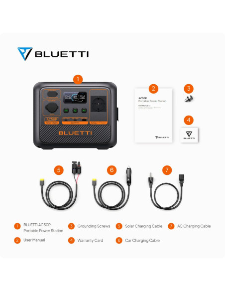 BLUETTI AC50P Portable Power Station | 700W 504Wh