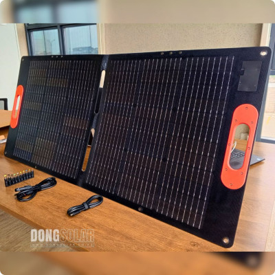100W Portable Solar panel  with USB-c, USB3.0 and DC Output 18V