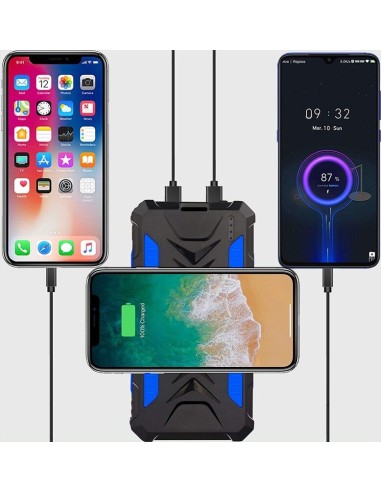 36000mAh Qi Solar Powerbank BLUE