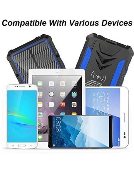 36000mAh Qi Solar Powerbank BLUE