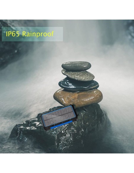 36000mAh Qi Solar Powerbank BLUE