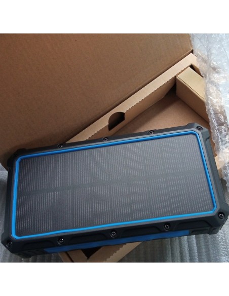 36000mAh Qi Solar Powerbank BLUE