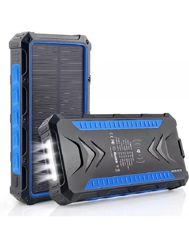 36000mAh Qi Solar Powerbank BLUE