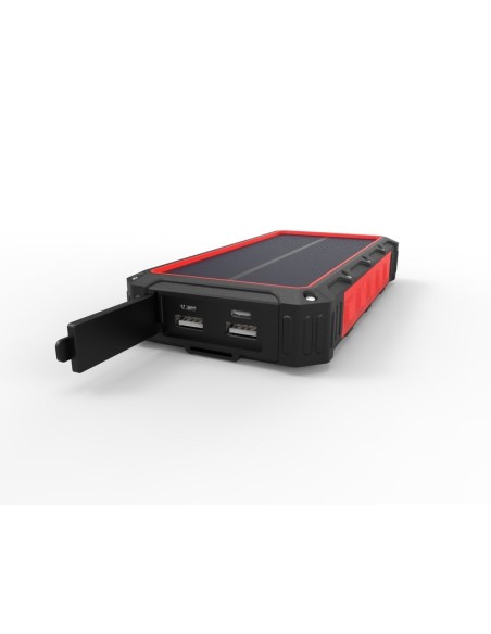 36000mAh Qi Solar Powerbank RED