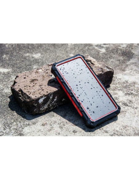 36000mAh Qi Solar Powerbank RED