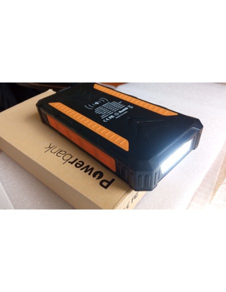 36000mAh Qi Solar Powerbank ORANGE