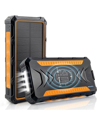 36000mAh Qi Solar Powerbank ORANGE