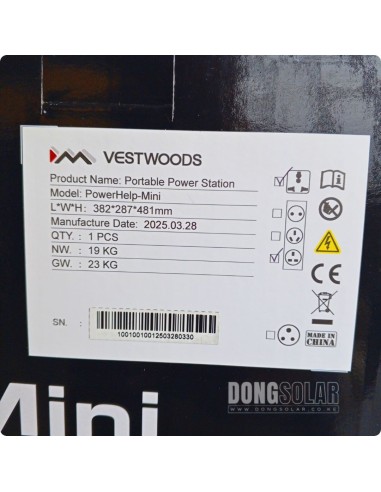 2KwH VESTWOODS portable Power Station with 560w Solar Panel