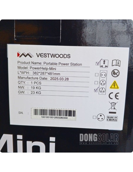2KwH VESTWOODS portable Power Station with 560w Solar Panel