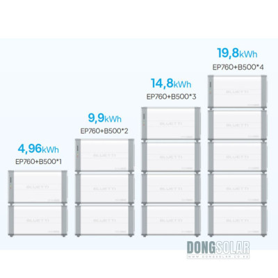 Inverter EP760 7600W +  10KW Lithium Battery B500 Expandable
