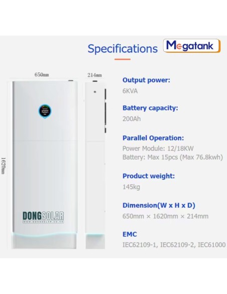 Megatank 6kW 10kWh All-in-One Solar ESS | GE0610H