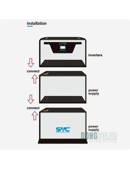 SVC Stacked All-in-One ESS RPS 5+10 | 5kW Inverter + 10.24kWh Lithium Battery
