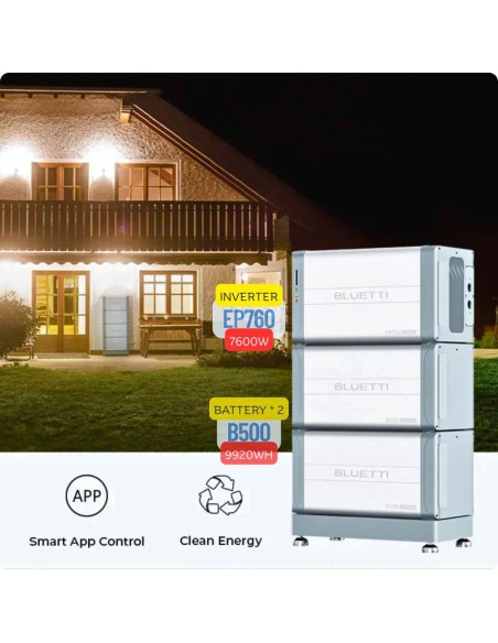 Bluetti EP760 Home Battery System | 7.6kW Hybrid Inverter + 10kWh B500 ESS