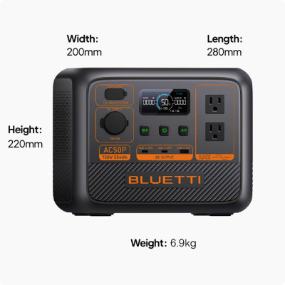 Bluetti 700W Powerstation AC50P 504Wh (Surge 1200W)