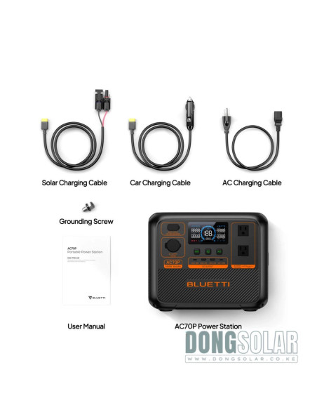 BLUETTI AC70P Portable Power Station | 1000W 864Wh