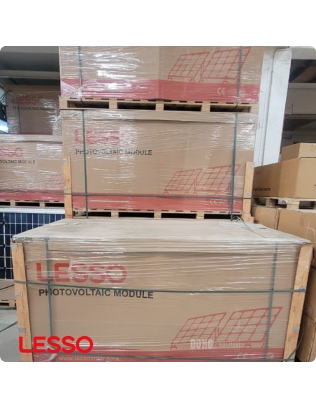 LESSO 595W Solar Panel | Mono bifacial N Type 595C-HBD-72-182