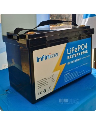 12V InfiniSolar  LiFePO4 Battery 12.8V 100Ah 1280wH INF-LFS-12100