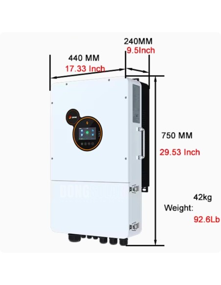 SRNE 12kW Hybrid Solar Inverter Three Phase | HESP48120SH3