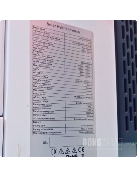 SRNE 12kW Hybrid Solar Inverter Three Phase | HESP48120SH3