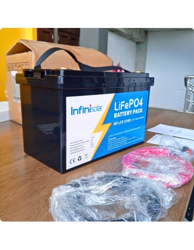 12V InfiniSolar  LiFePO4 Battery 12.8V 100Ah 1280wH INF-LFS-12100