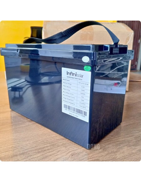 12V InfiniSolar  LiFePO4 Battery 12.8V 100Ah 1280wH INF-LFS-12100