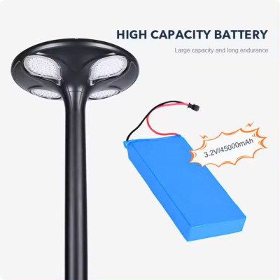 Solar LED Globe Street Light 30W Warm White