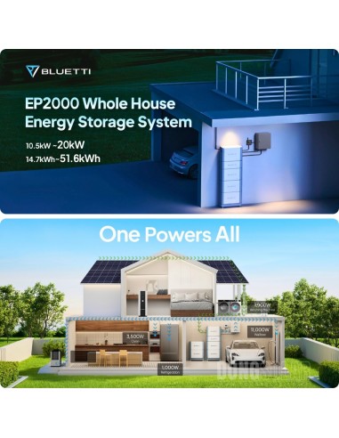 BLUETTI 20kW EP2000 Inverter Plus B700 Battery