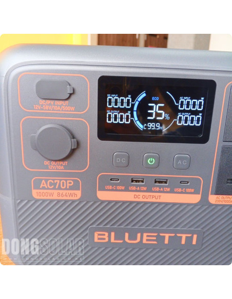 BLUETTI AC70P Portable Power Station | 1000W 864Wh