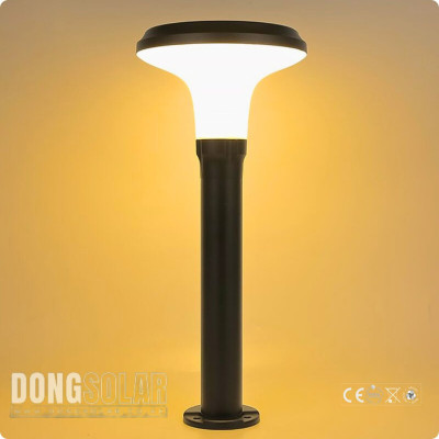 Solar Bollard 70cm Lawn Garden Light Warm White Bollard