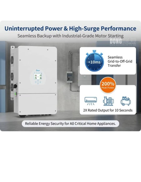 DEYE 10kW Hybrid Inverter SUN-10K-SG02 LP1-EU-AM3 | Single Phase