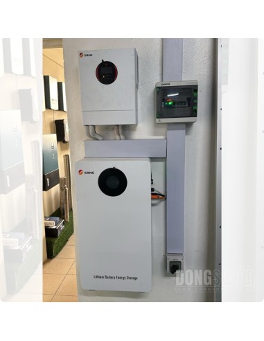 SRNE 5kW 48V Hybrid Solar Kit: 5kW AFP4850S100-H Inverter + 5.12kWh EOS05B-Pro Lithium LiFePO4 Battery Bundle