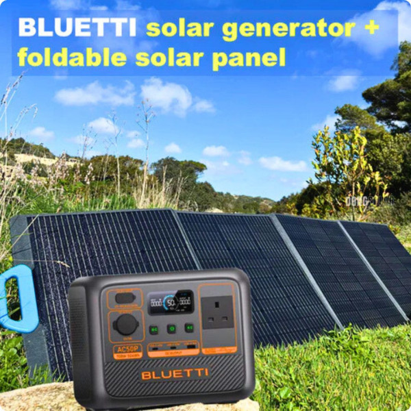 Bluetti AC50P 700w Portable Power Station + PV200 Solar Panel
