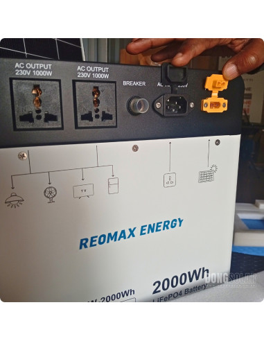 REOMAX Portable Power Station 1000W 2000Wh – Compact Solar Generator & Backup Power