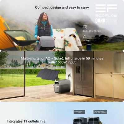 ECOFLOW DELTA 3 Portable Power Station 1800W 1024WH