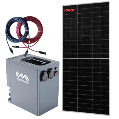 Vestwood 2000wH 1000w Powerstation + 560W LONGi Solar Panel