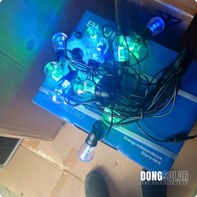 Solar RGBW S14 15m String Lights 15Bulb 15meters