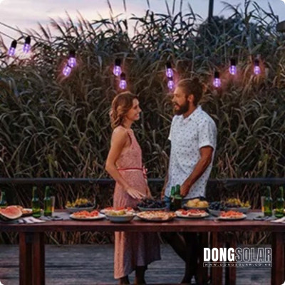 Solar RGBW S14 15m String Lights 15Bulb 15meters