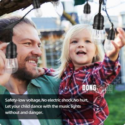 Solar RGBW S14 15m String Lights 15Bulb 15meters