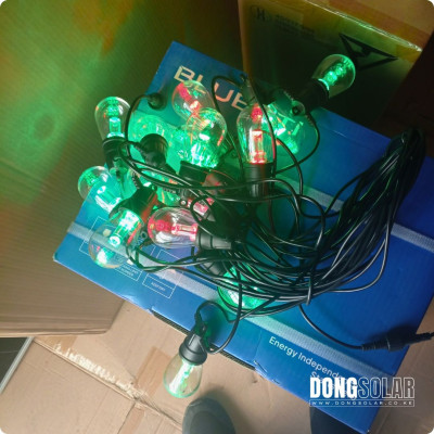 Solar RGBW S14 15m String Lights 15Bulb 15meters