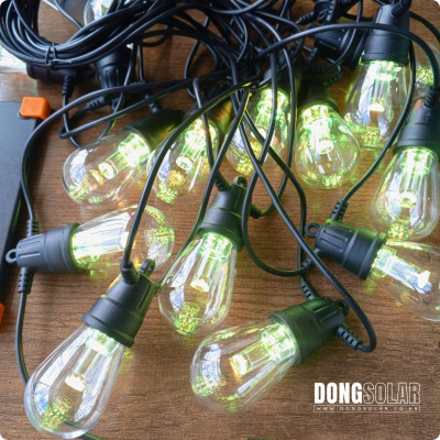 Solar RGBW S14 15m String Lights 15Bulb 15meters