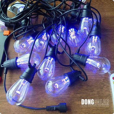 Solar RGBW S14 15m String Lights 15Bulb 15meters