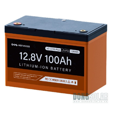 1.28KwH 100AH LiFePO4 Battery Vestwoods VC12100Plus 12v