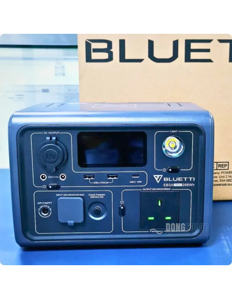 Bluetti EB3A Portable Power Station | 600W Output (1200W Surge) | 268Wh LiFePO4 Battery | 24/7 UPS & App Control