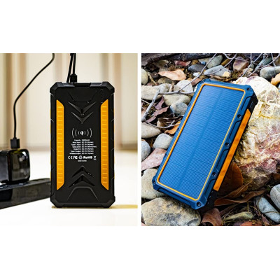 36000mAh Qi Solar Powerbank 18w ORANGE