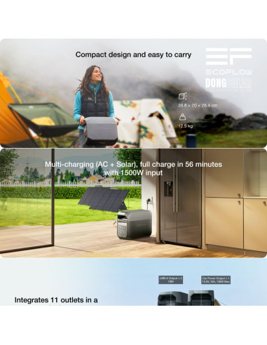 ECOFLOW DELTA 3 Portable Power Station | 1800W 1024Wh