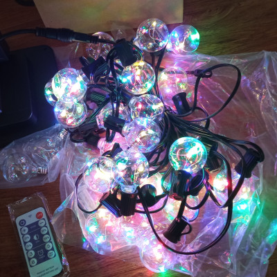 G40 Solar Copper Wire RGB String Lights 7.62m 25Bulb