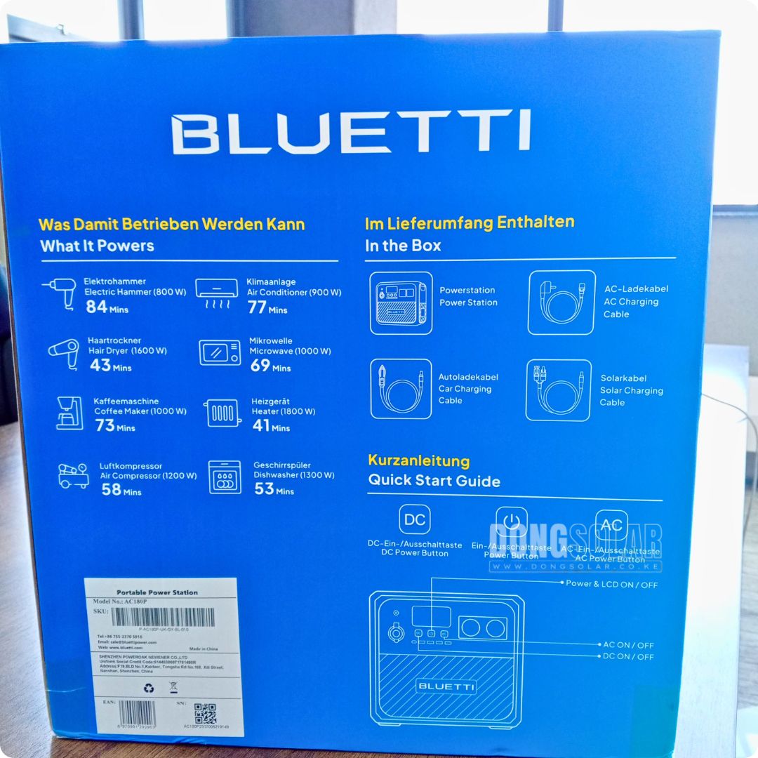 Bluetti AC180P 1800W Powerstation
