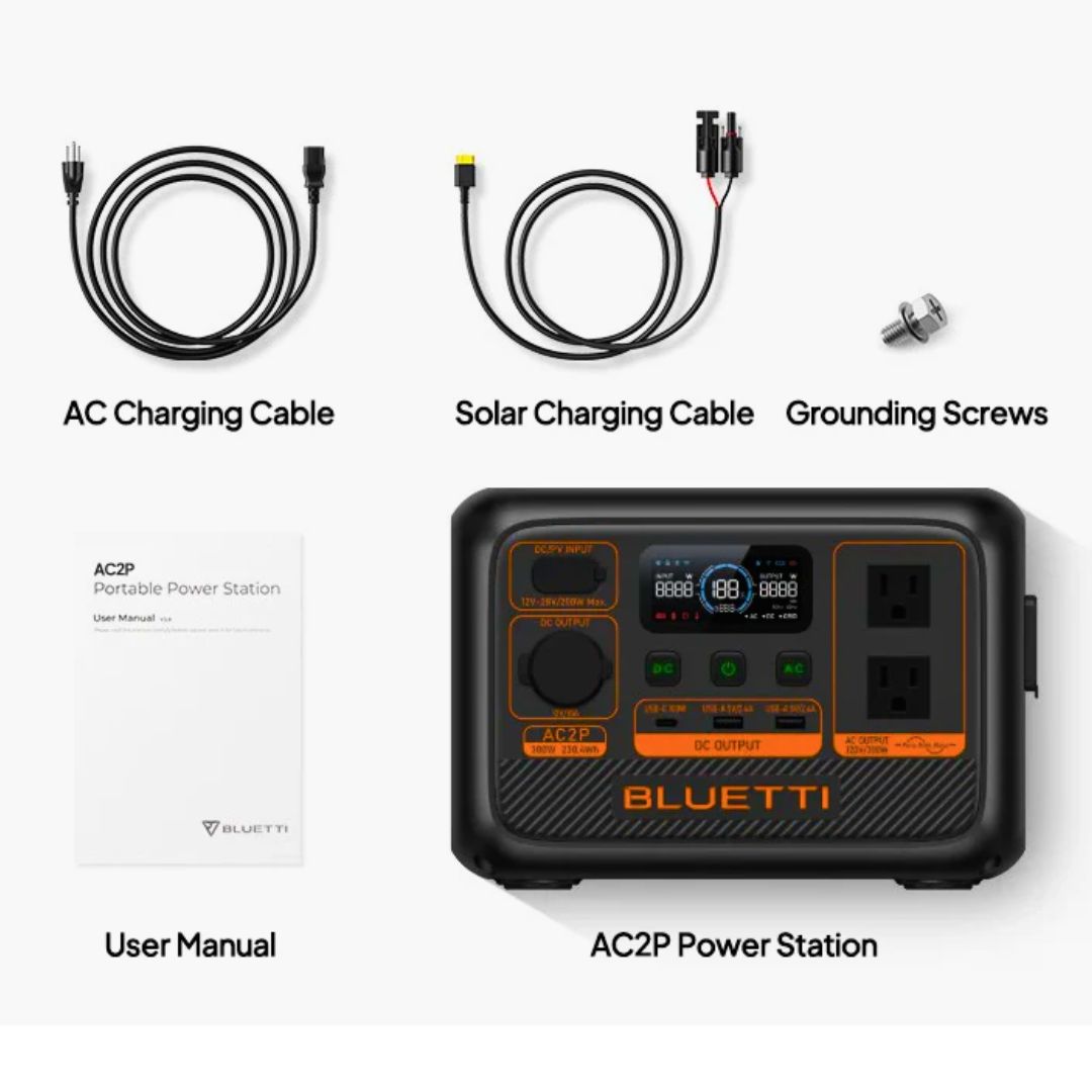 BLUETTI AC2P Portable Power Station | 300W 230Wh